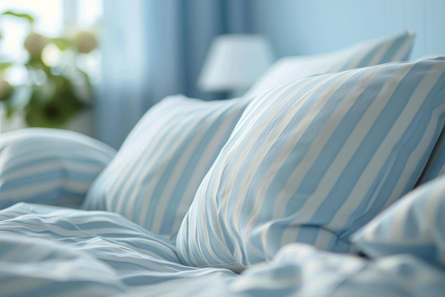 Prześcieradło Bawełniane Blue Stripes – Błękitne w Paski